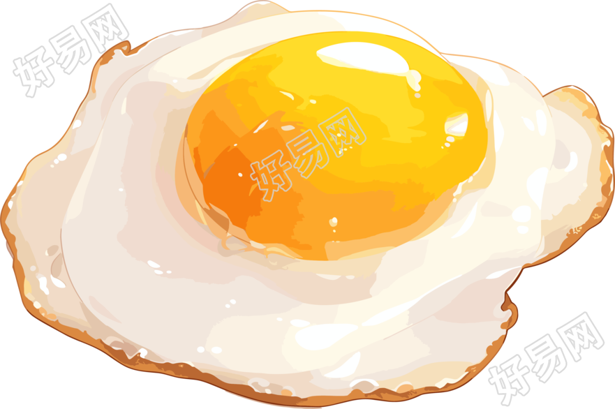 煎鸡蛋透明背景素材