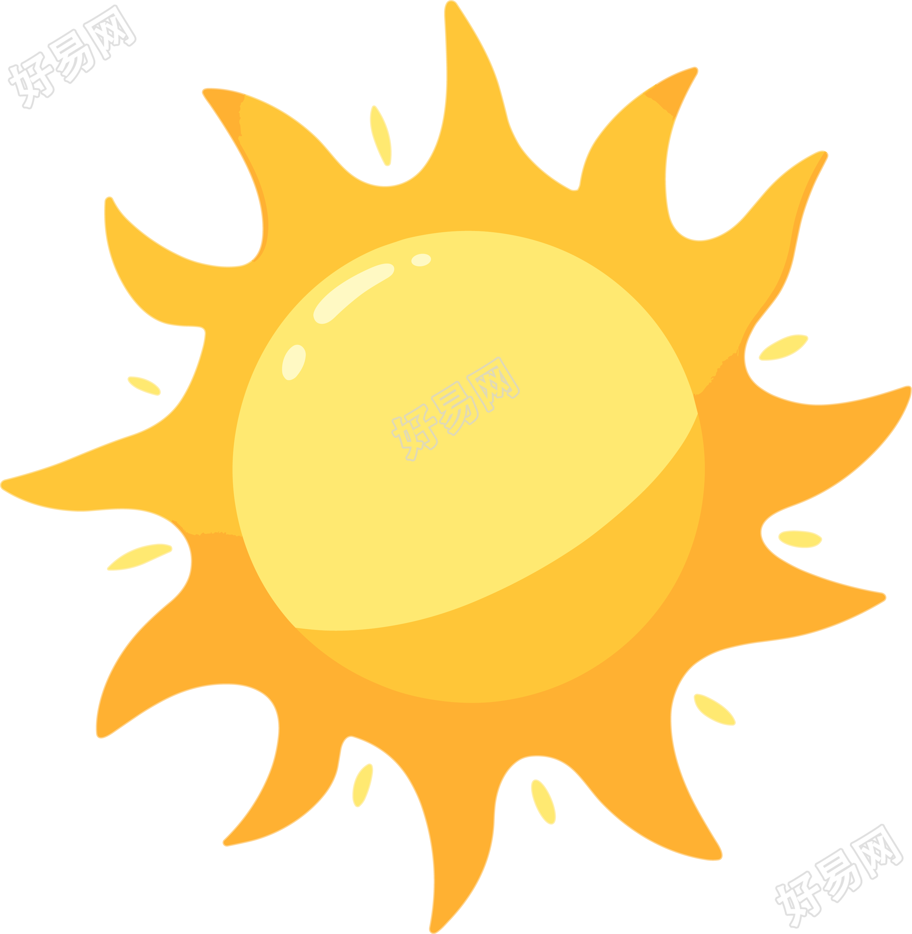 太阳卡通PNG图形素材