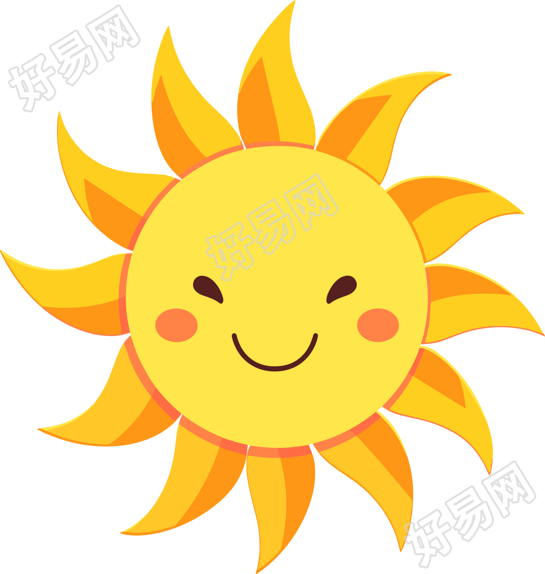 太阳卡通商业设计元素