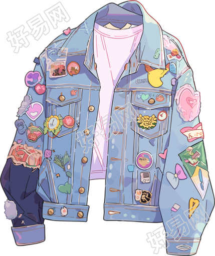 衣服卡通华丽插图