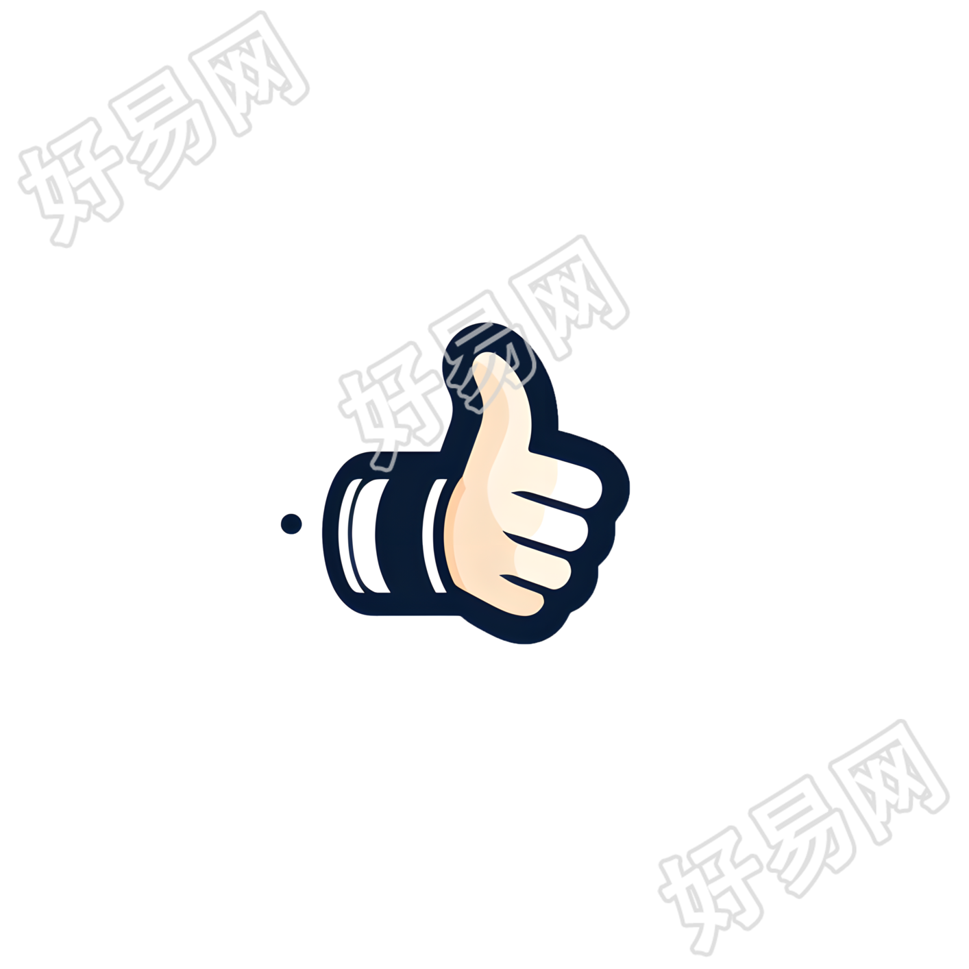 大拇指图标透明背景插画