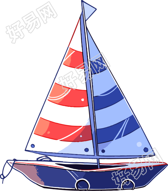 小帆船商业可用插画