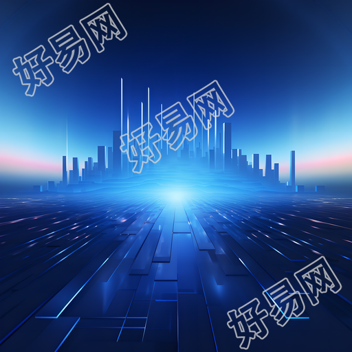 蓝色科技背景元素