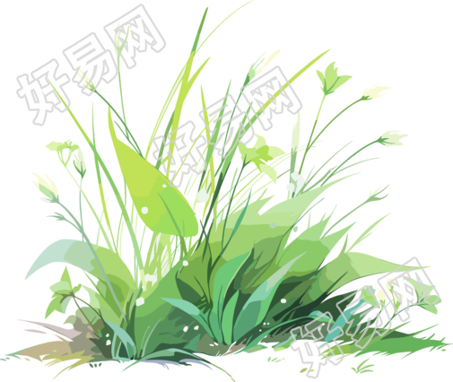 小草卡通元素