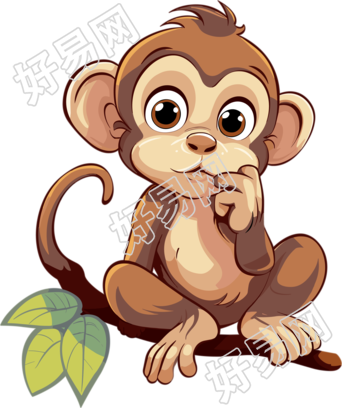 猴子卡通插画设计