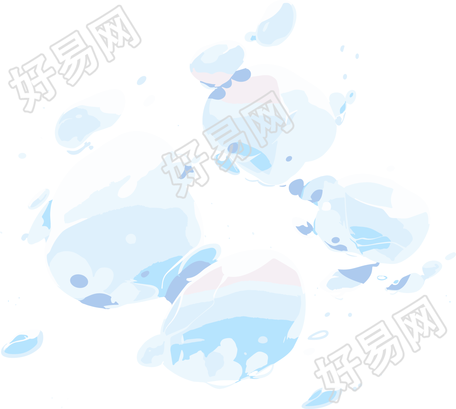 冰雹透明背景插画