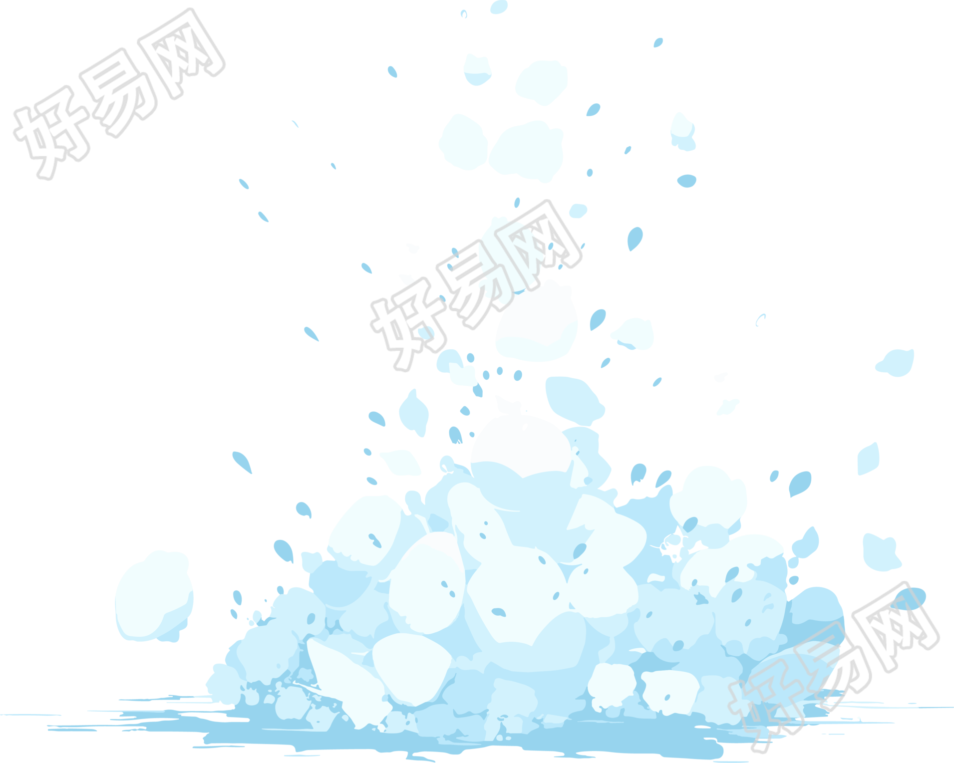 冰雹插画素材