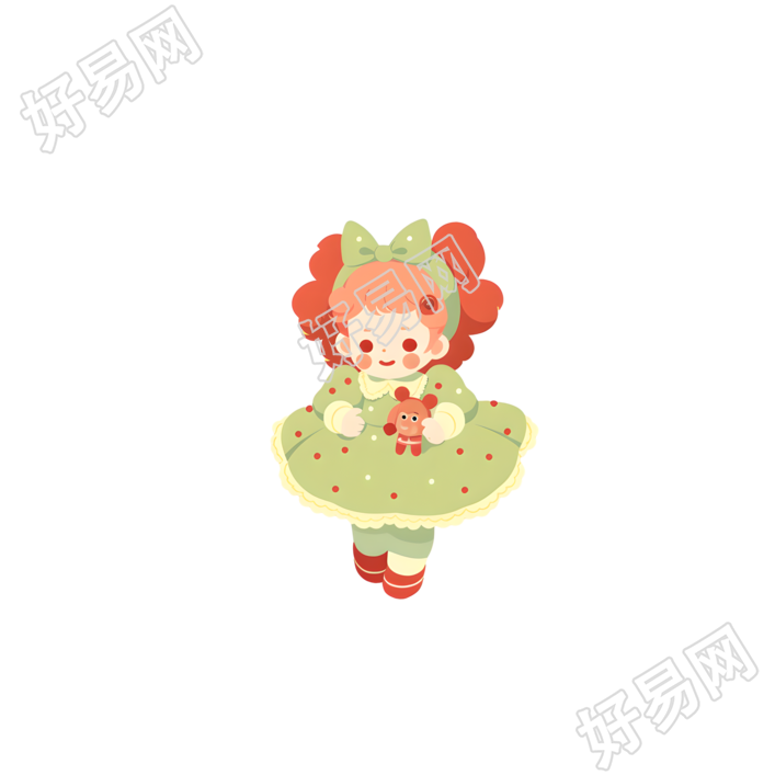 布娃娃商业插图