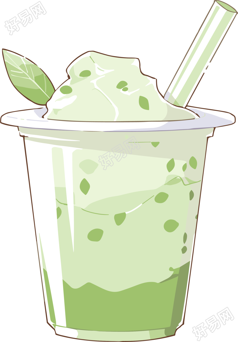 奶茶清新设计素材