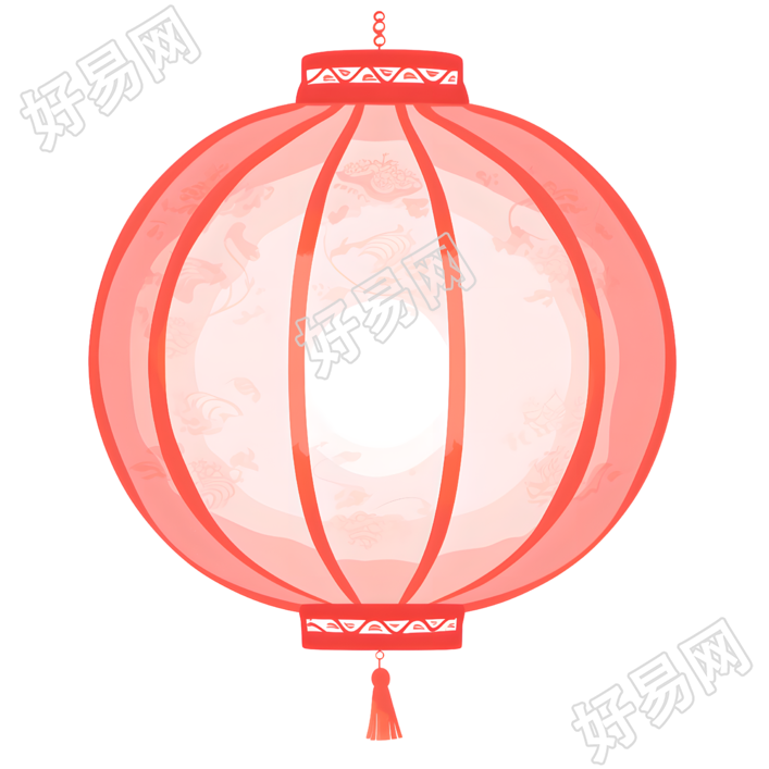 红灯笼中国风插画