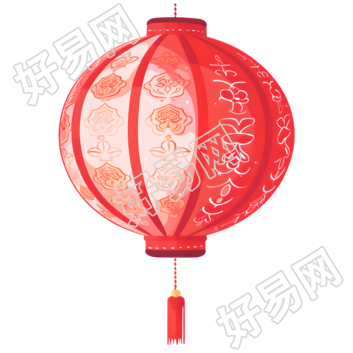 红灯笼插画设计元素