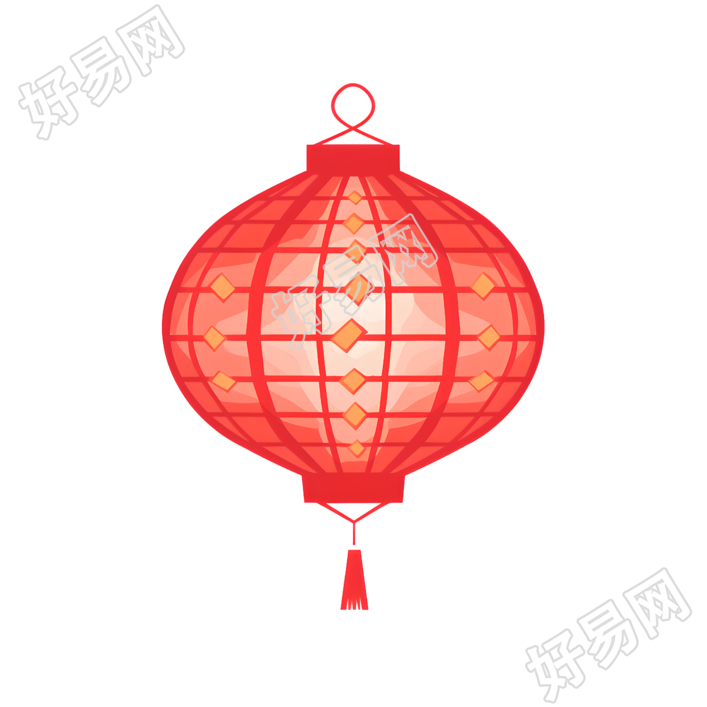 红灯笼简约插画