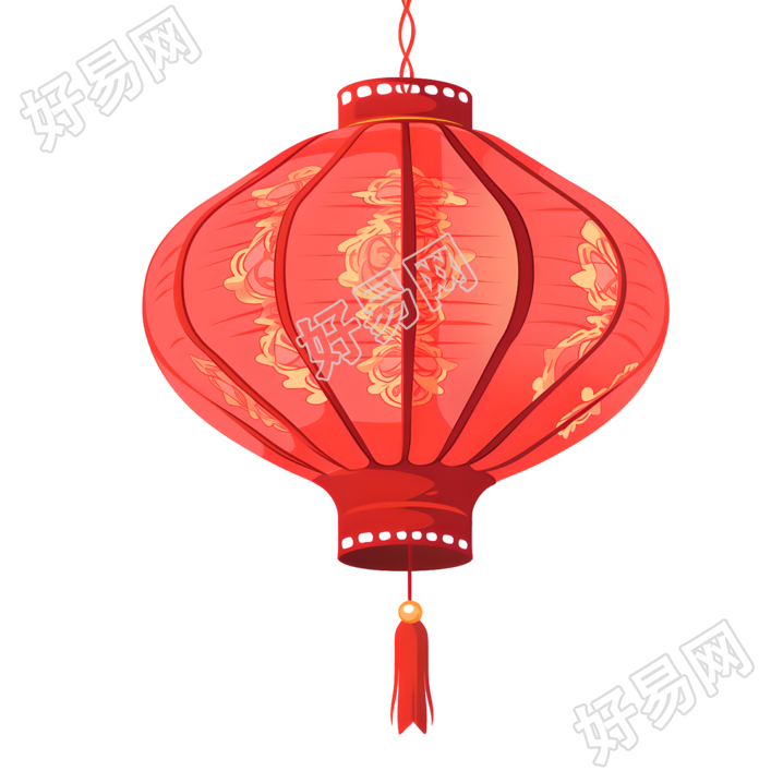 红灯笼创意插画