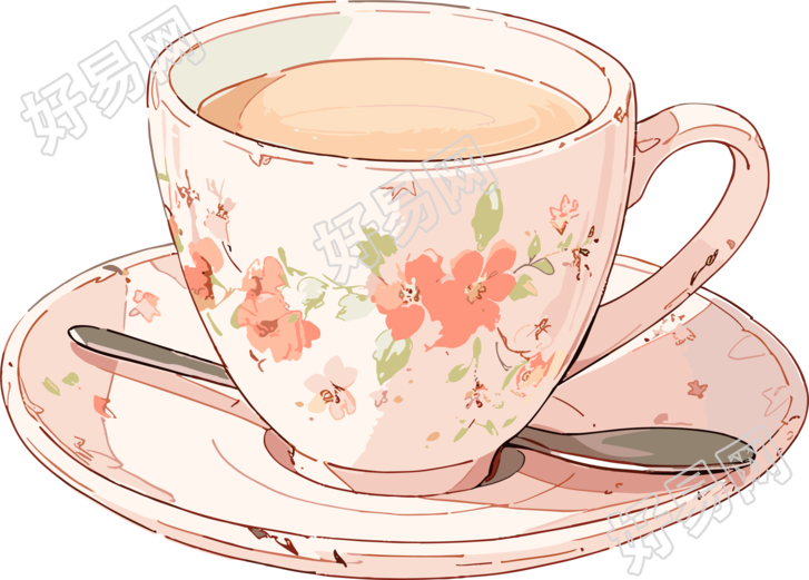 咖啡杯插画设计元素