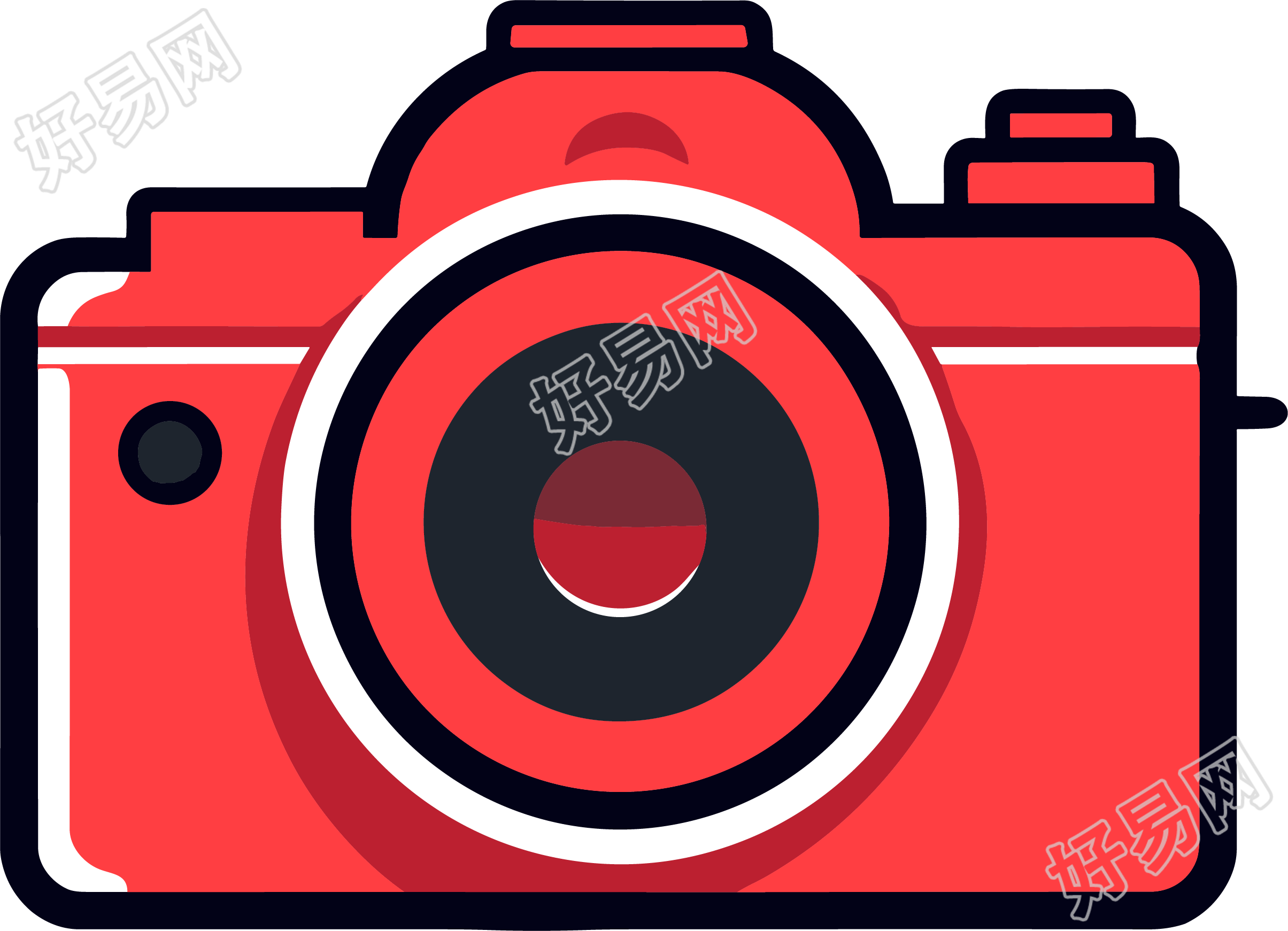 相机logo矢量插图