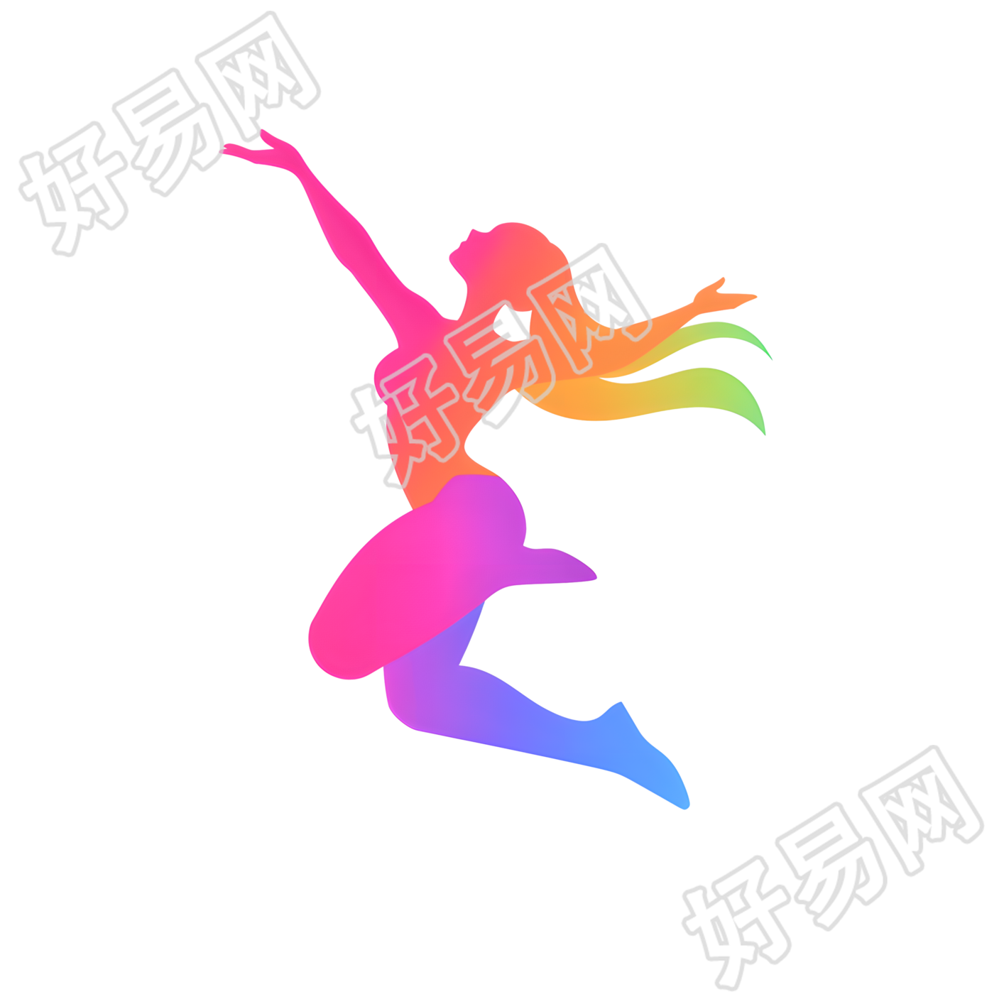 舞蹈logo简约风格素材