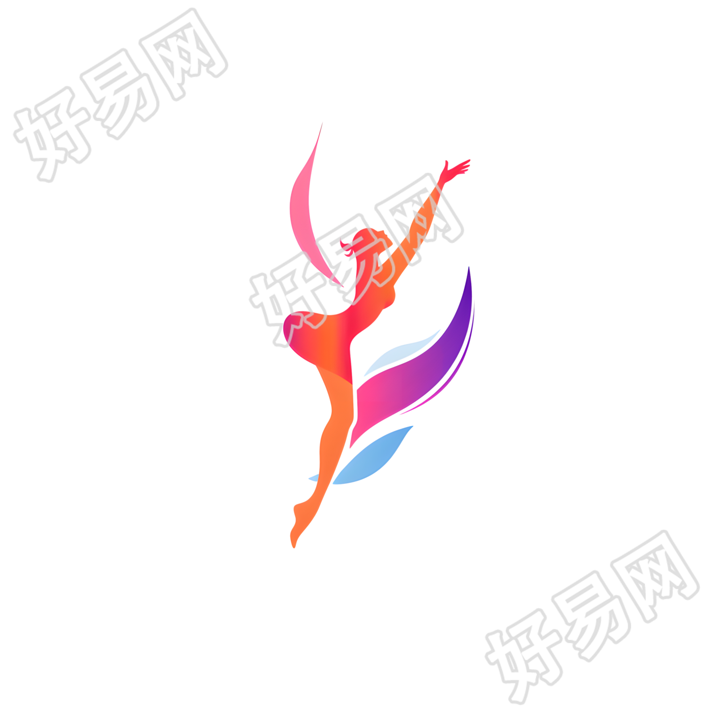 舞蹈logo图形设计元素