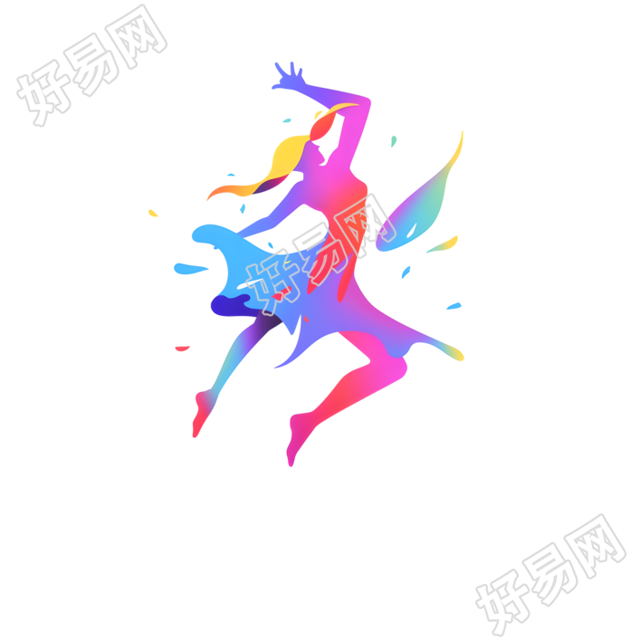 舞蹈logo矢量插画素材