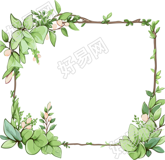 卡通边框简单插画