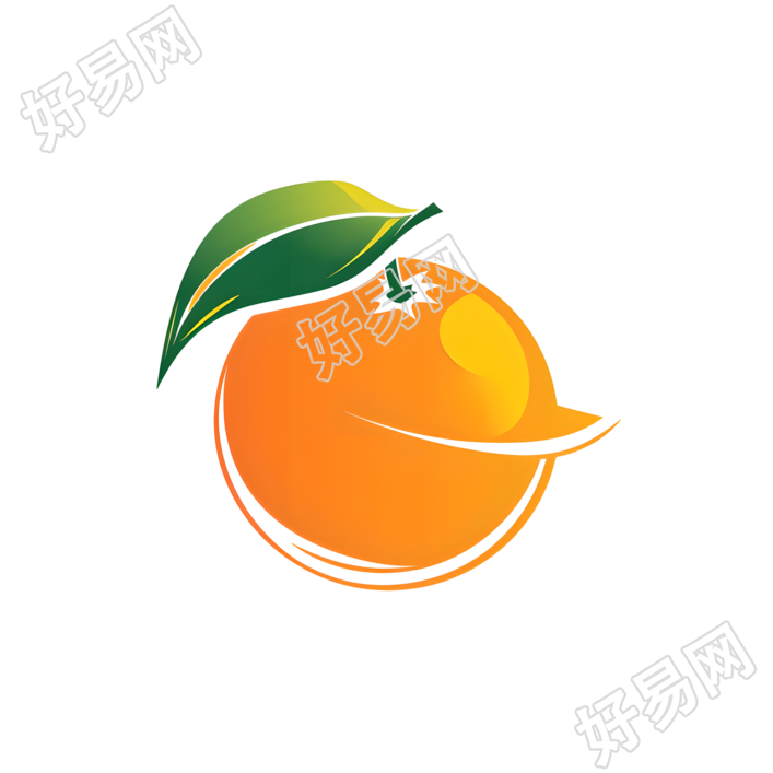 橙子logo矢量插图