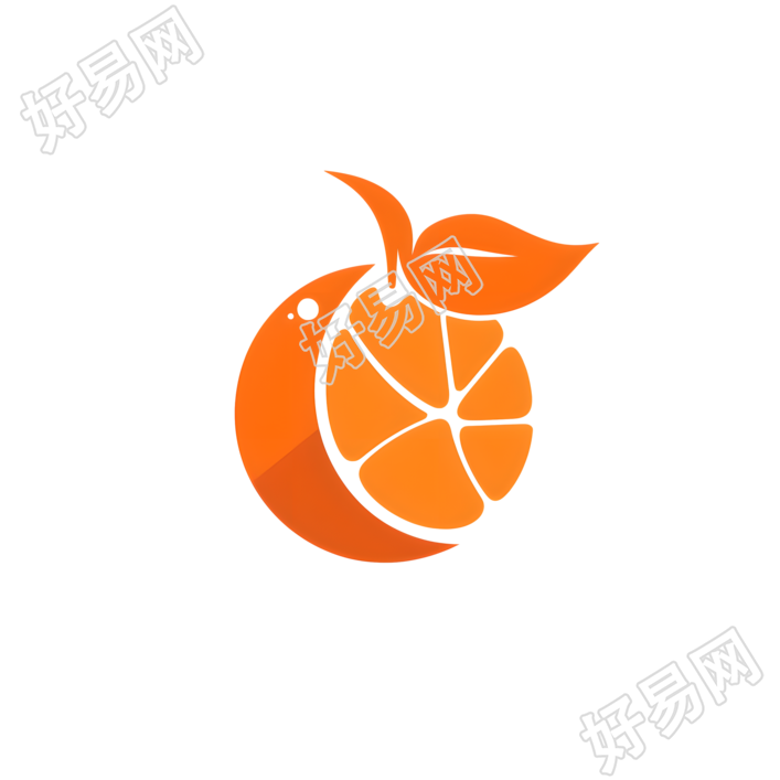 橙子logo简约插画设计