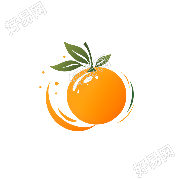 橙子logo商业插画