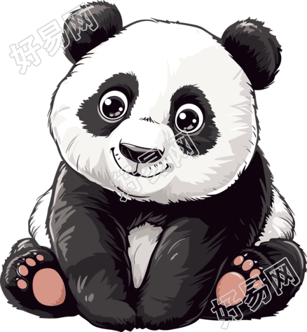 熊猫卡通可爱素材