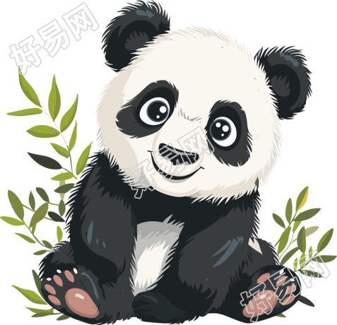 熊猫卡通可商用素材