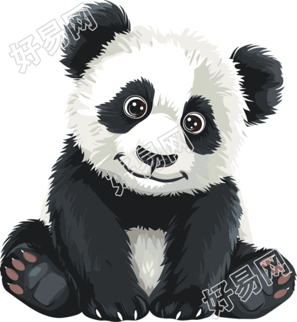 熊猫卡通创意设计元素