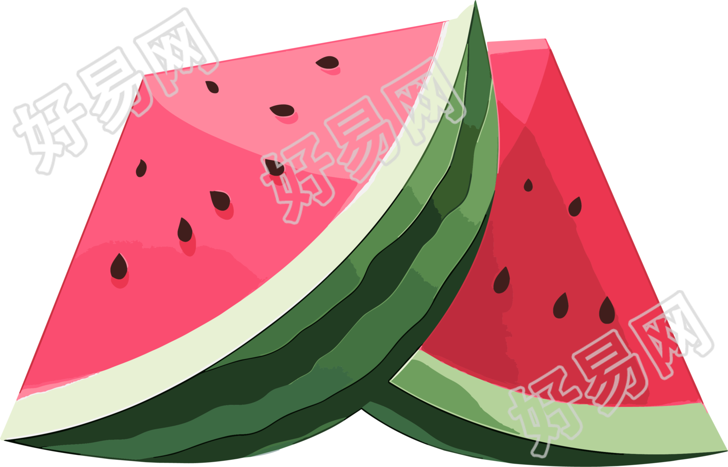 卡通西瓜高清插画