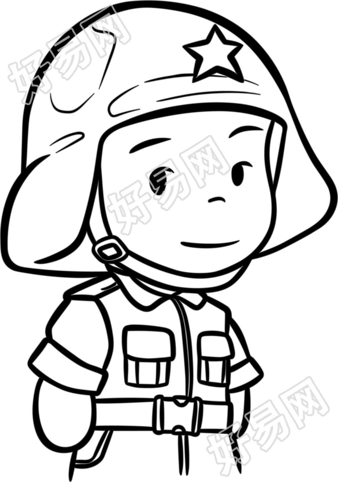 画雷锋简笔画