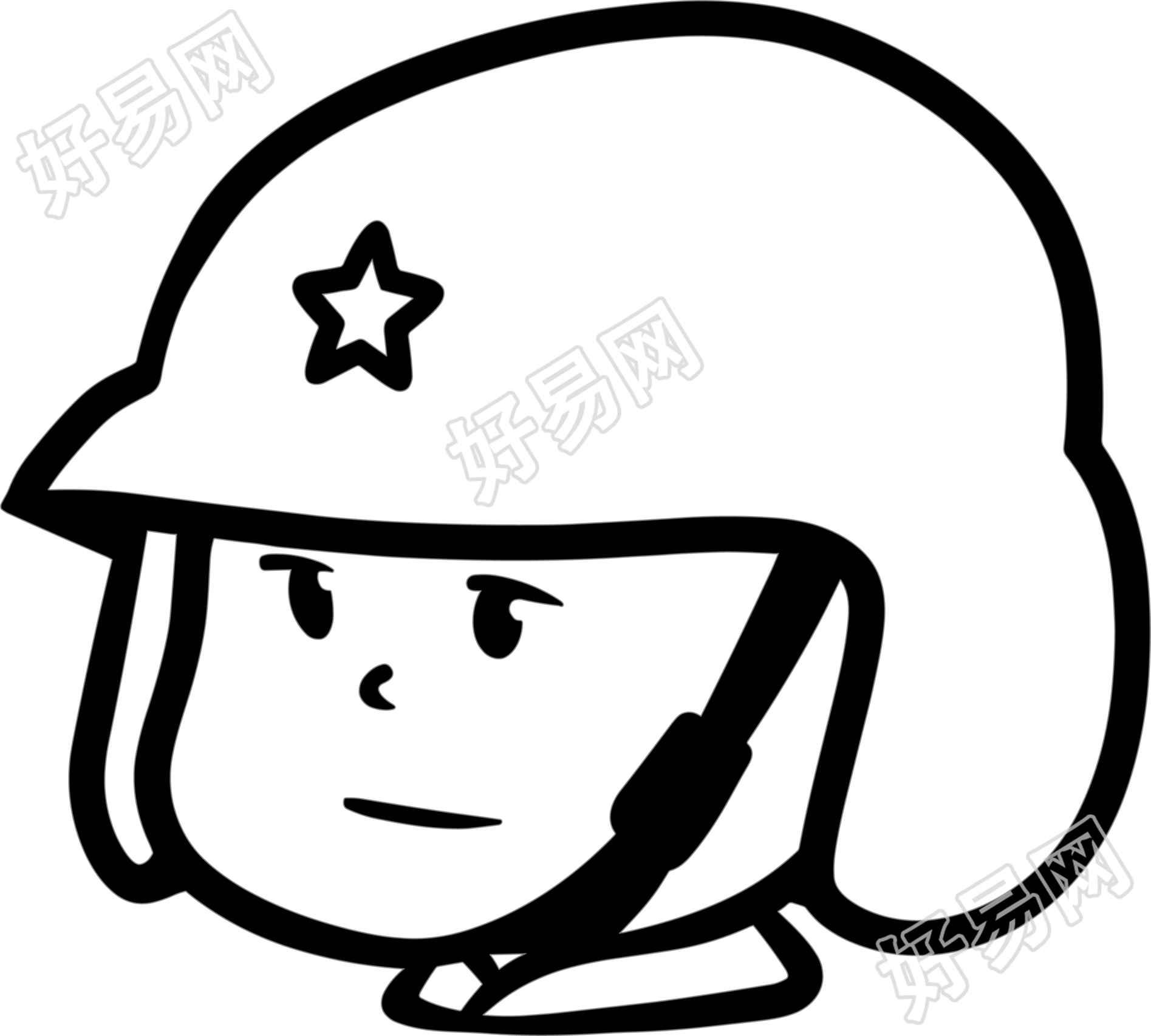 雷锋简笔画简单又漂亮