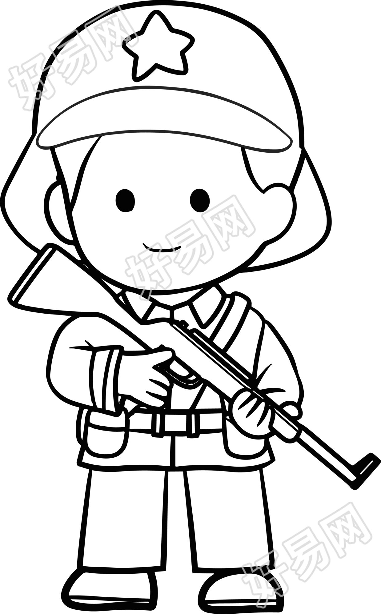 雷锋简笔画