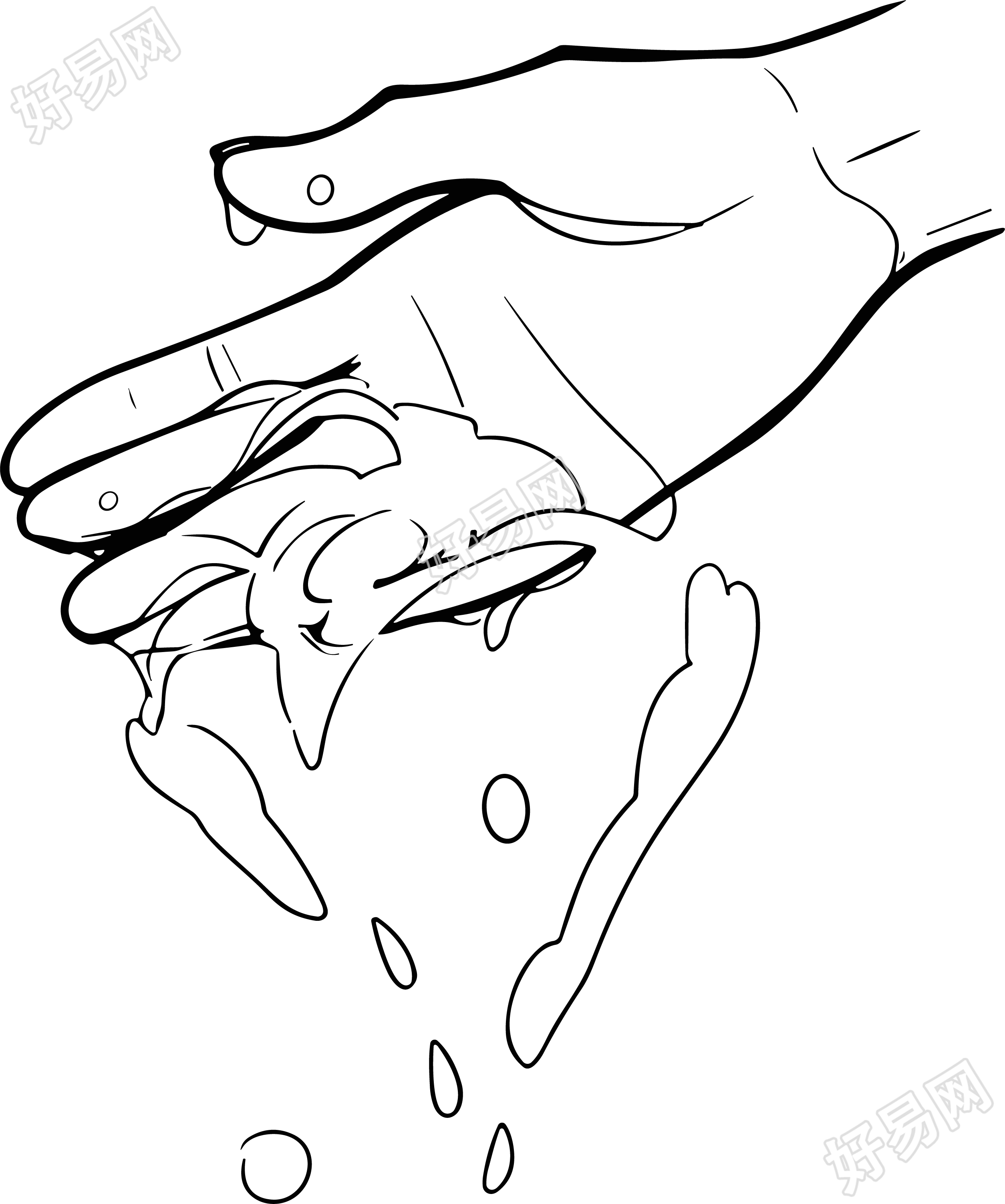洗手简笔画
