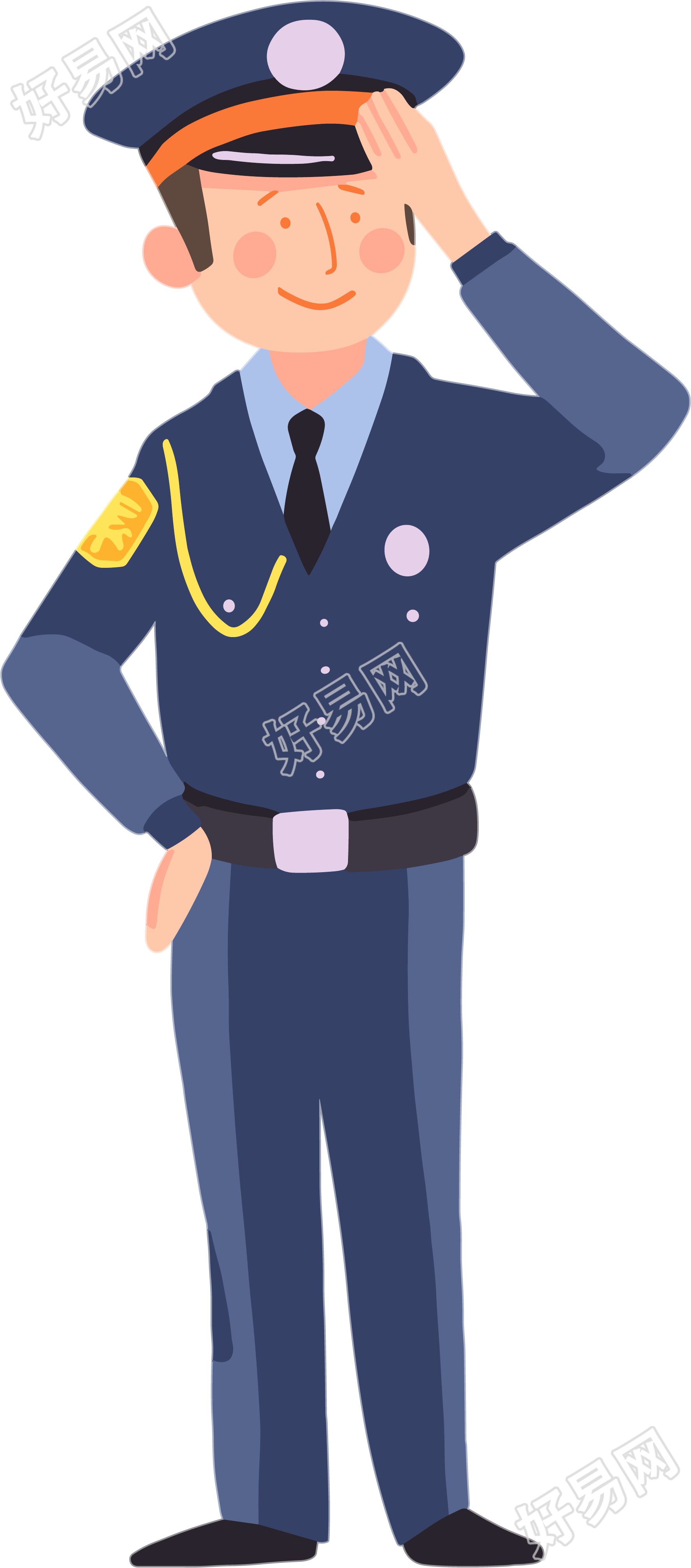 交警卡通元素