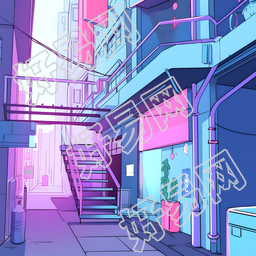 科幻背景简洁插图素材