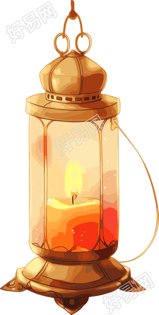 蜡烛灯简易插画