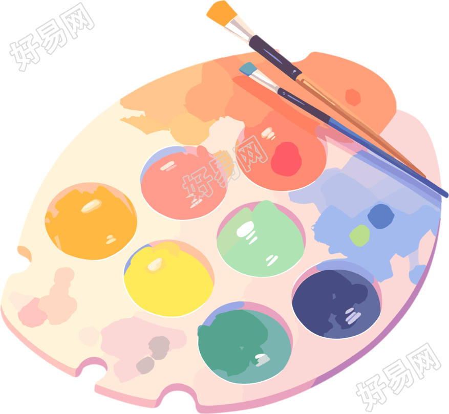 调色盘简洁样式插图