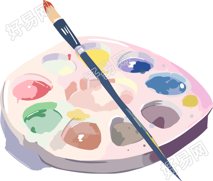 调色盘高清插画素材