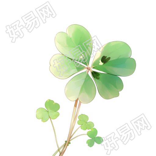 四叶草图标插画