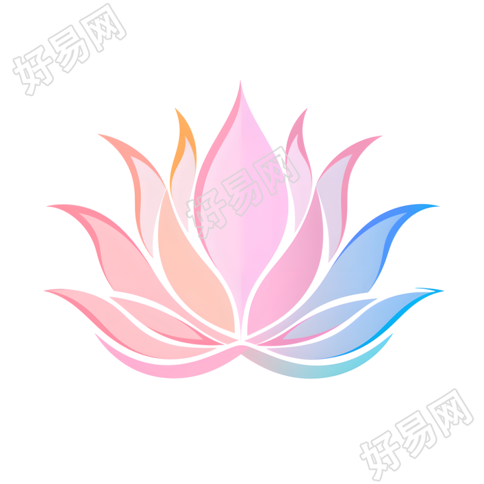莲花logo图标插画