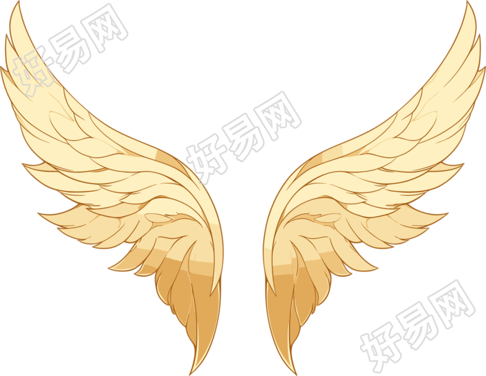 金色翅膀创意设计素材