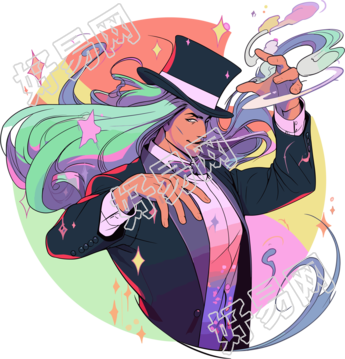 魔术师创意设计元素