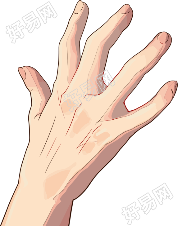 卡通手手绘插图