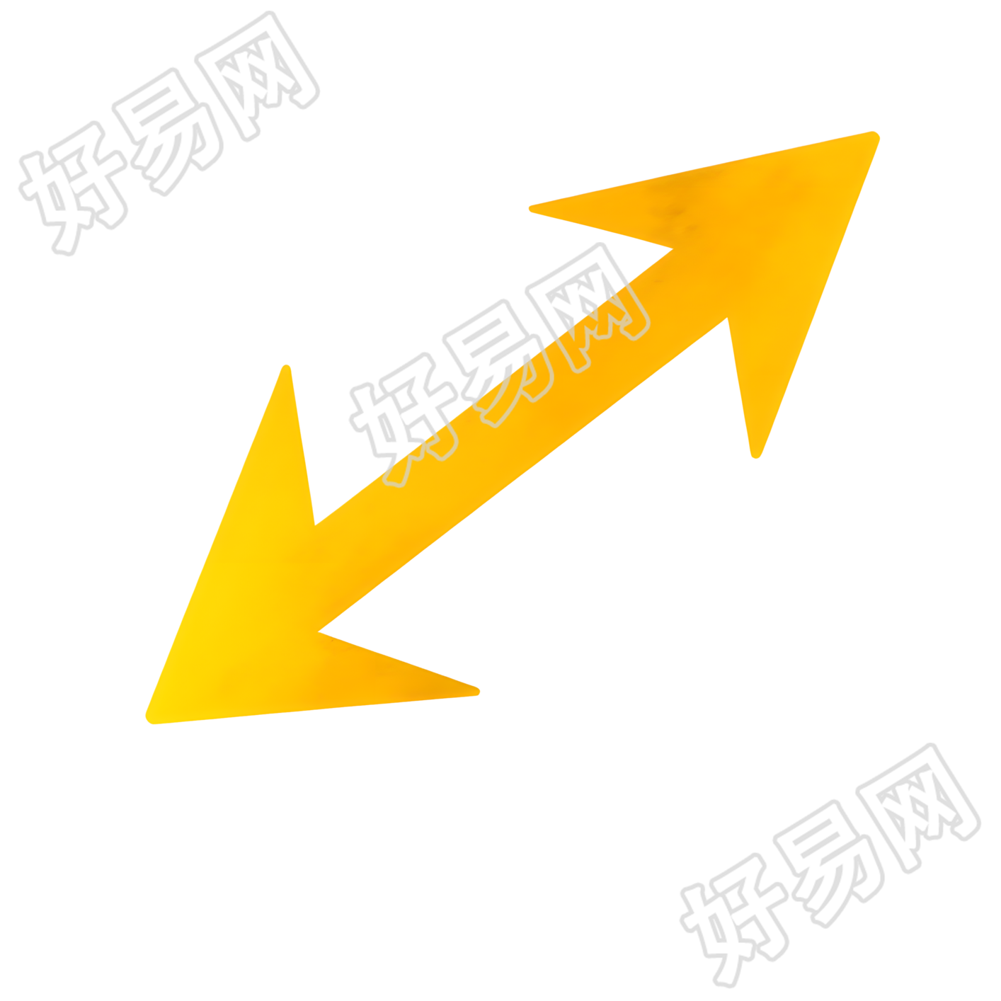 黄色箭头插画设计元素