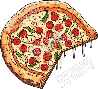 披萨创意插画
