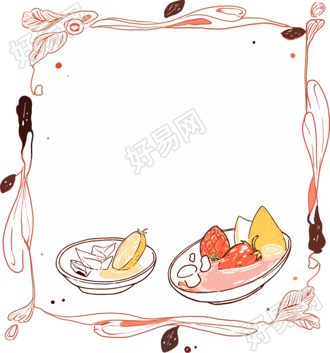 餐牌手绘商用插画