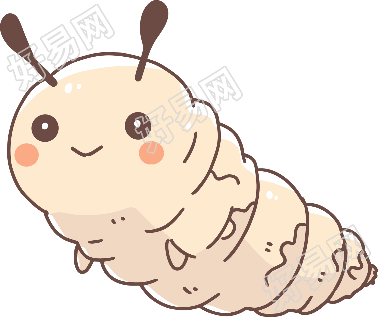 蚕宝宝插画设计元素