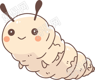 蚕宝宝插画设计元素