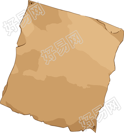 牛皮纸透明背景插画